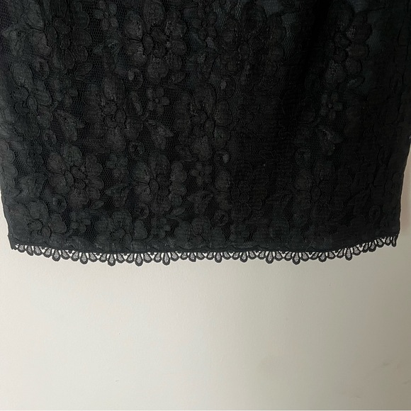 Vintage 80s 90s Lace Black Dress by Magali Collection - Picture 4 of 8